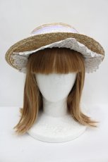 画像2: Angelic Pretty / Lacy GardenストローHat  ラベンダー I-26-08-11-116-AP-AC-TE-ZI (2)