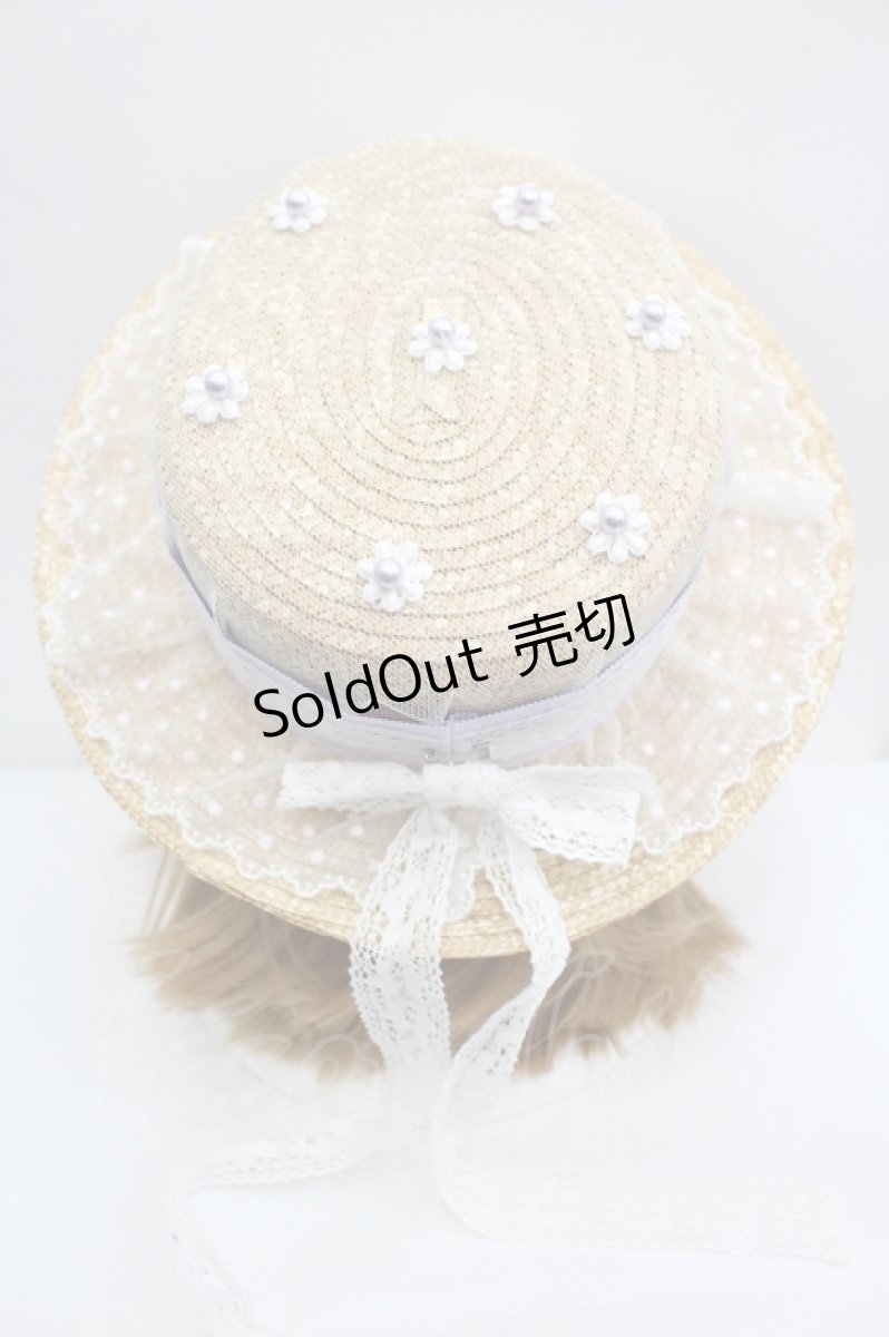 画像3: Angelic Pretty / Lacy GardenストローHat  ラベンダー I-26-08-11-116-AP-AC-TE-ZI (3)
