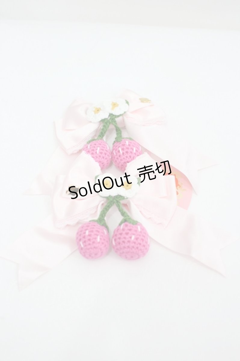 画像1: BABY,THE STARS SHINE BRIGHT / ゆらゆらいちごのHappy Berry Presentリボンクリップ  ピンク I-26-08-11-119-BA-AC-SA-ZI (1)
