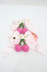 画像1: BABY,THE STARS SHINE BRIGHT / ゆらゆらいちごのHappy Berry Presentリボンクリップ  ピンク I-26-08-11-119-BA-AC-SA-ZI (1)