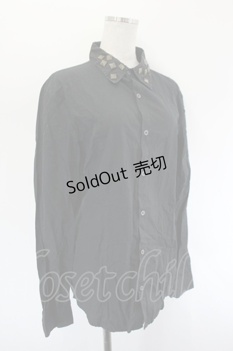 画像3: million dollar orchestra / スタッズ配色ブラウス  黒 I-26-08-11-024-GO-BL-TE-ZI (3)