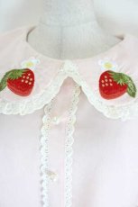画像2: Lolime by mellfy memory / Strawberry Lolitaブラウス M ピンク I-26-08-14-004-LO-BL-TE-ZI (2)