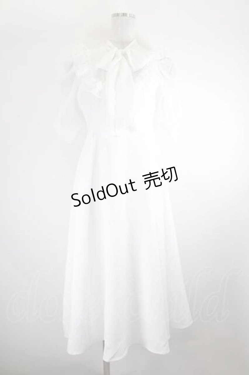 画像1: DearMyLove / 選べるデザインヨークフリルボウタイワンピース M ホワイト I-26-08-14-060-LO-OP-TE-ZI (1)