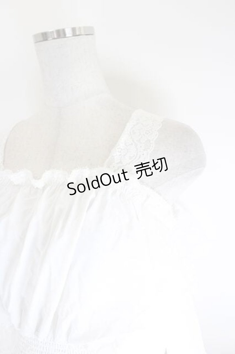 画像2: MAJOH(MR corset) / レース姫袖ブラウス  白 I-26-08-14-006-LO-BL-TE-ZI (2)