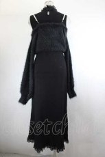 画像3: couture BY ROJITA / ニットワンピース×オフショルカーデセット  黒 I-26-08-14-066-LO-OP-SA-ZI (3)