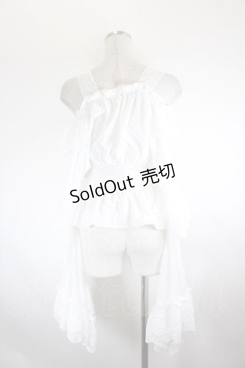 画像3: MAJOH(MR corset) / レース姫袖ブラウス  白 I-26-08-14-006-LO-BL-TE-ZI (3)