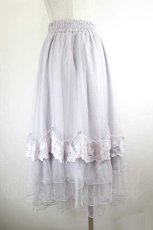 画像3: axes femme / ローズ付ドレープチュールスカート F ラベンダー I-26-08-14-075-AX-SK-TE-ZI (3)