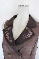 画像2: axes femme / 花刺繍レースアップベスト  ブラウン I-26-08-14-008-AX-TO-SA-ZI (2)