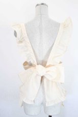 画像2: axes femme kawaii / クラシックベリー刺繍エプロン M 生成り I-26-08-14-101-AX-TO-TE-ZI (2)