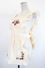 画像3: axes femme kawaii / クラシックベリー刺繍エプロン M 生成り I-26-08-14-101-AX-TO-TE-ZI (3)