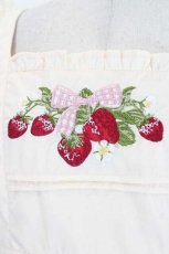 画像4: axes femme kawaii / クラシックベリー刺繍エプロン M 生成り I-26-08-14-101-AX-TO-TE-ZI (4)