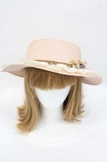 画像2: axes femme / 巻きバラレースカンカン帽  ピンク I-26-08-14-110-AX-AC-SA-ZI (2)