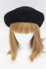 画像2: axes femme / 冬の星座刺繍ベレー  黒Ｘゴールド I-26-08-14-114-AX-AC-SA-ZI (2)