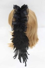 画像3: MAJOH(MR corset) / ANGEL WING HEAD DRESS  黒 I-26-08-14-120-LO-AC-SA-ZI (3)