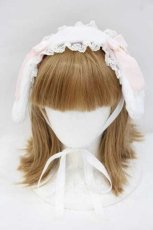 画像2: Angelic Pretty / ロップイヤーBunnyヘッドドレス  白×ピンク I-26-08-14-121-AP-AC-TE-ZI (2)