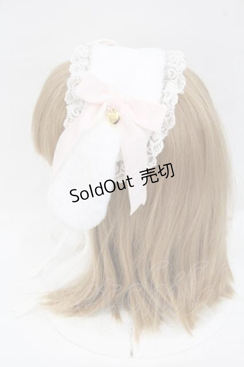 画像3: Angelic Pretty / ロップイヤーBunnyヘッドドレス  白×ピンク I-26-08-14-121-AP-AC-TE-ZI (3)