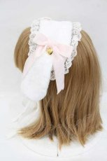 画像3: Angelic Pretty / ロップイヤーBunnyヘッドドレス  白×ピンク I-26-08-14-121-AP-AC-TE-ZI (3)