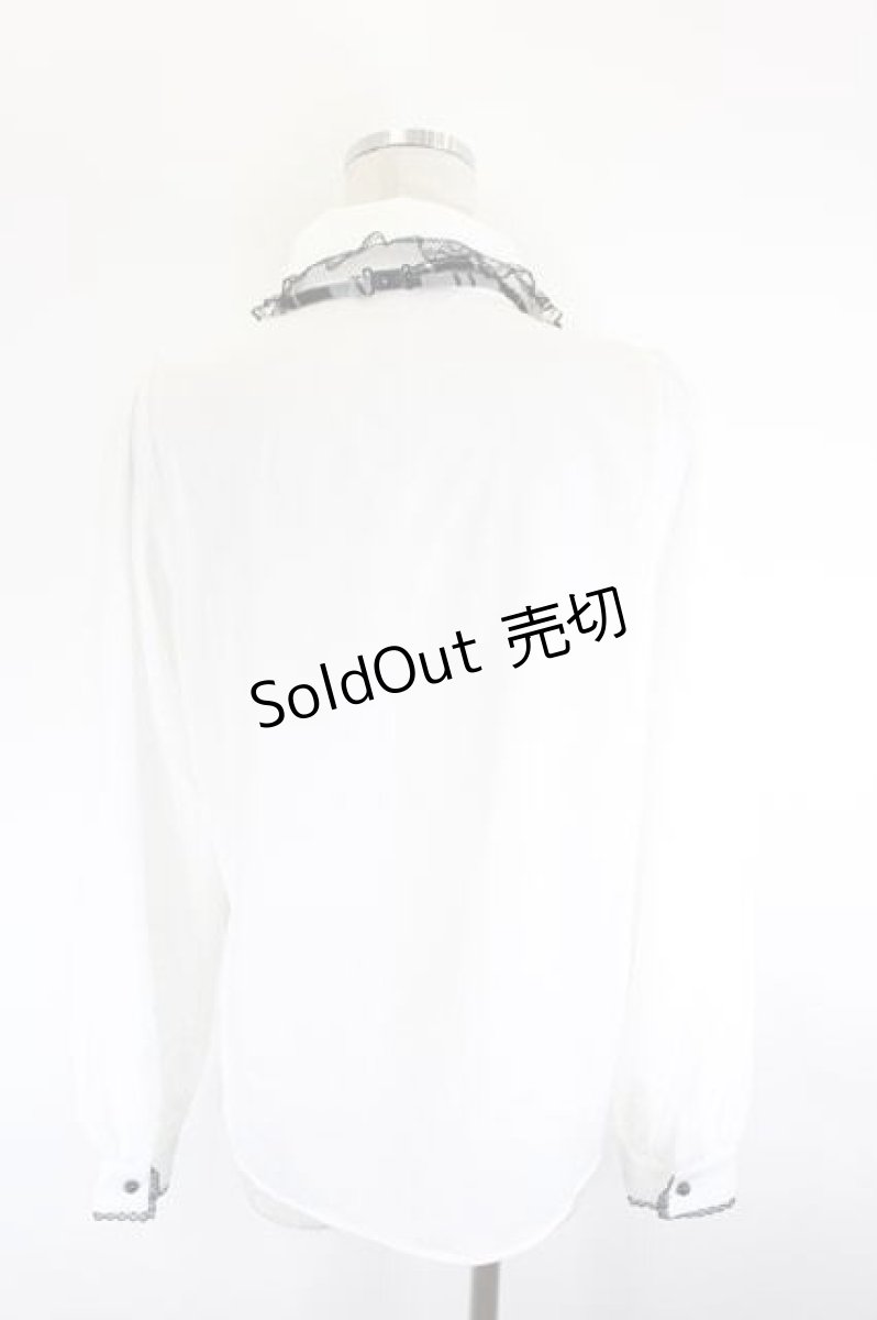 画像3: MA*RS / クロス刺繍ネクタイ付きブラウス  白 I-26-08-14-002-GO-BL-TE-ZI (3)