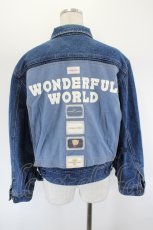 画像2: WONDERFUL WORLD / ロゴゼッケンデニムジャケット  青デニム I-26-08-15-042-LO-JA-SA-ZI (2)