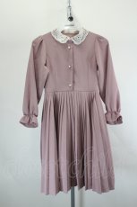 画像1: m petit by misako / AM*レースエリプリーツワンピース 120 ピンク I-26-08-15-054-LO-OP-TE-ZI (1)