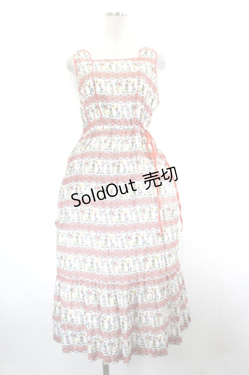 画像1: Jane Marple / Parade puffy dress M 白×オレンジ I-26-08-15-057-JM-OP-TE-ZI (1)