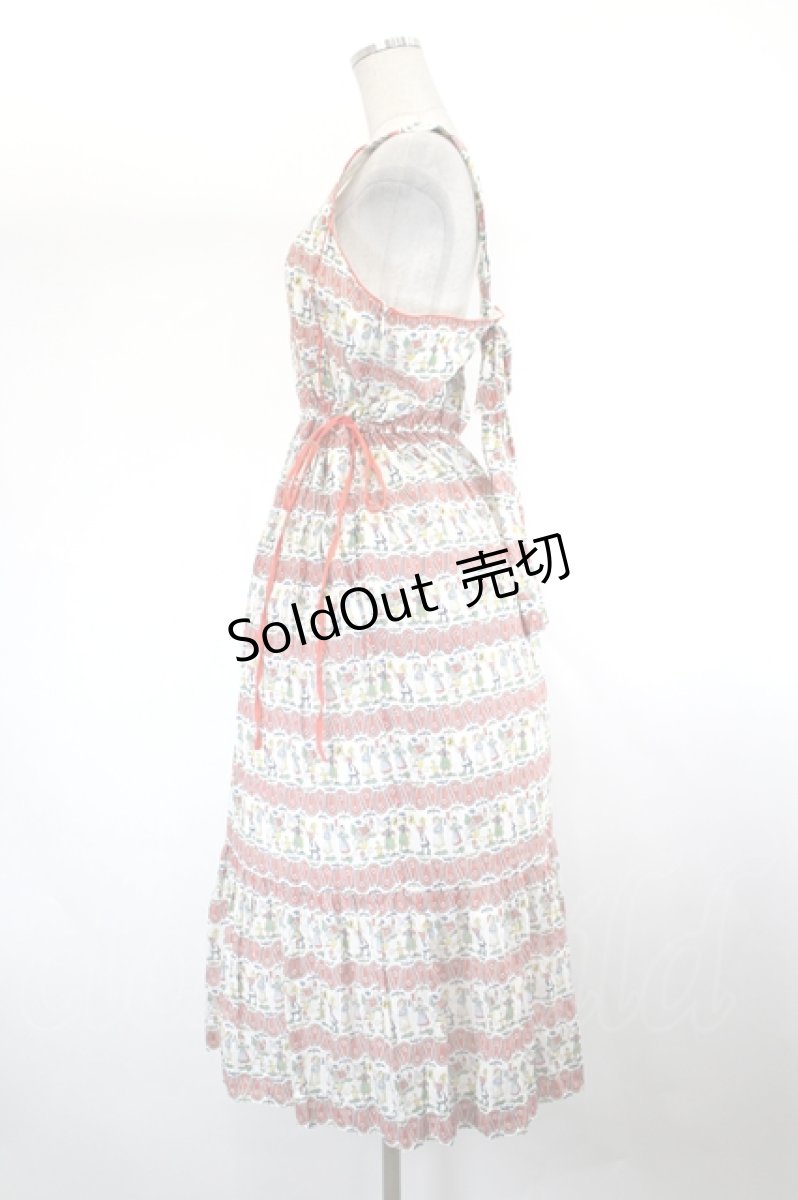 画像2: Jane Marple / Parade puffy dress M 白×オレンジ I-26-08-15-057-JM-OP-TE-ZI (2)