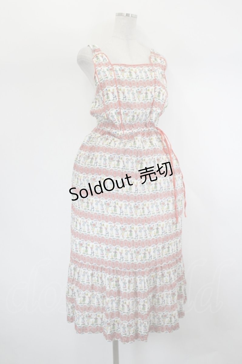 画像4: Jane Marple / Parade puffy dress M 白×オレンジ I-26-08-15-057-JM-OP-TE-ZI (4)