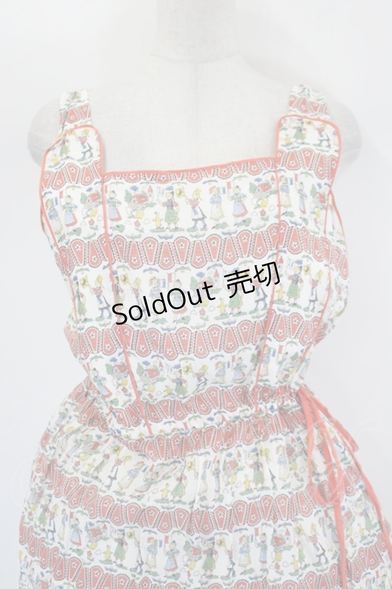 画像5: Jane Marple / Parade puffy dress M 白×オレンジ I-26-08-15-057-JM-OP-TE-ZI (5)