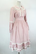画像4: To Alice / ハートレース長袖ワンピース  ピンクＸ白 I-26-08-15-066-LO-OP-SA-ZI (4)