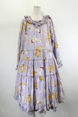 画像1: PINK HOUSE / ひな菊ロンドプリントミディ丈ワンピース  ラベンダー I-26-08-15-070-LO-OP-TE-ZI (1)