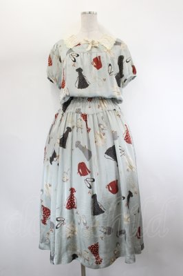 Preview of お洋服柄半袖ワンピース  サックス
