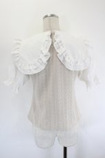 画像2: DearMyLoveRose / ビッグフリル襟ドッキングトップス M ベージュ I-26-08-15-012-LO-TO-SA-ZI (2)
