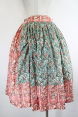 画像3: Jane Marple Dans Le Salon / Von trapp & Maria peasant skirt M オレンジ×グリーン I-26-08-15-084-JM-SK-TE-ZI (3)