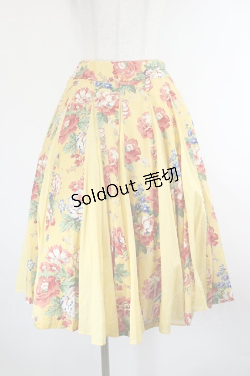 画像1: Jane Marple Dans Le Salon / Flower parlourのフラッフィースカート M マスタード I-26-08-15-085-JM-SK-TE-ZI (1)