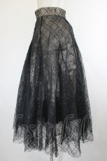 画像2: dazzlin / 刺繍チュール重ねスカート S 黒 I-26-08-15-087-LO-SK-SA-ZI (2)