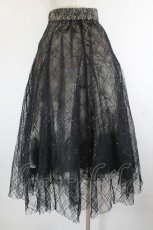 画像3: dazzlin / 刺繍チュール重ねスカート S 黒 I-26-08-15-087-LO-SK-SA-ZI (3)