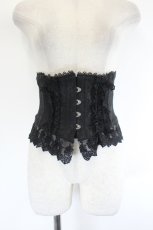 画像1: ATELIER PIERROT / Frill Short Corset コルセット  黒 I-26-08-15-096-EL-TO-TE-ZI (1)
