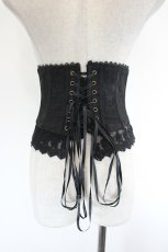 画像2: ATELIER PIERROT / Frill Short Corset コルセット  黒 I-26-08-15-096-EL-TO-TE-ZI (2)