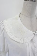 画像4: lolitimes / 襟刺繍半袖ブラウス L アイボリー I-26-08-15-014-LO-BL-SA-ZI (4)