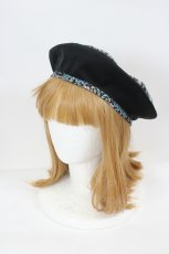 画像1: abilletage / Designer’s fabric series ベレー  イチゴ泥棒/ブルーグリーン I-26-08-15-114-GO-ZA-SA-ZI (1)