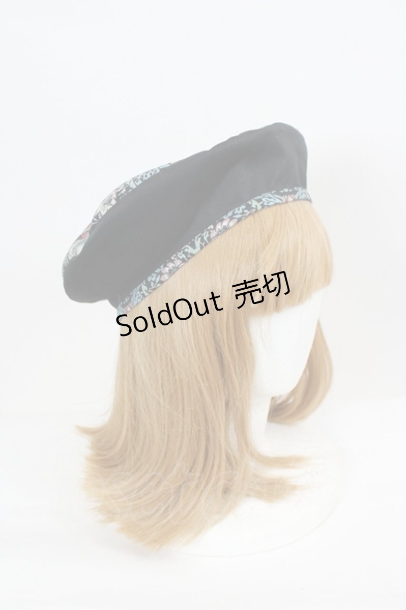 画像3: abilletage / Designer’s fabric series ベレー  イチゴ泥棒/ブルーグリーン I-26-08-15-114-GO-ZA-SA-ZI (3)
