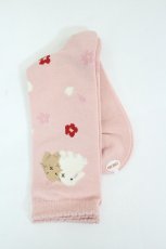 画像2: PINK HOUSE / 幸見うさぎ柄ソックス  ピンク I-26-08-15-128-LO-ZA-TE-ZI (2)