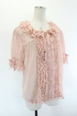 画像3: PINK HOUSE / ドットチュールフリルブラウス  ピンク I-26-08-17-051-LO-BL-SA-ZI (3)