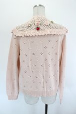 画像2: PINK HOUSE / テディ＆ローズモチーフヨークニットカーディガン  ピンク I-26-08-17-052-LO-TO-SA-ZI (2)