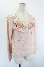 画像3: PINK HOUSE / テディ＆ローズモチーフヨークニットカーディガン  ピンク I-26-08-17-052-LO-TO-SA-ZI (3)