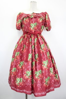 Preview of Strawberry Ribbon treeワンピース  赤