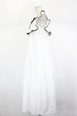 画像2: epine / front lace piping ribbon tiered onepiece  白ｘ黒 I-26-08-17-081-LO-OP-SA-ZI (2)