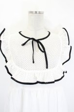 画像5: epine / front lace piping ribbon tiered onepiece  白ｘ黒 I-26-08-17-081-LO-OP-SA-ZI (5)