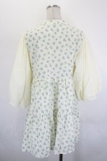 画像3: epine / arm balloon flower tunic one-piece  アイボリーＸ青 I-26-08-17-082-LO-OP-SA-ZI (3)