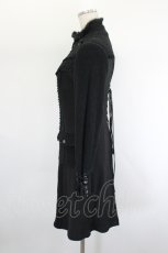 画像2: Ozz oneste / フロント薔薇刺繍コート  黒 I-26-08-17-096-OO-CO-SA-ZI (2)